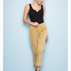 NWOT Brandy Melville Tan Autumn Corduroy Pants